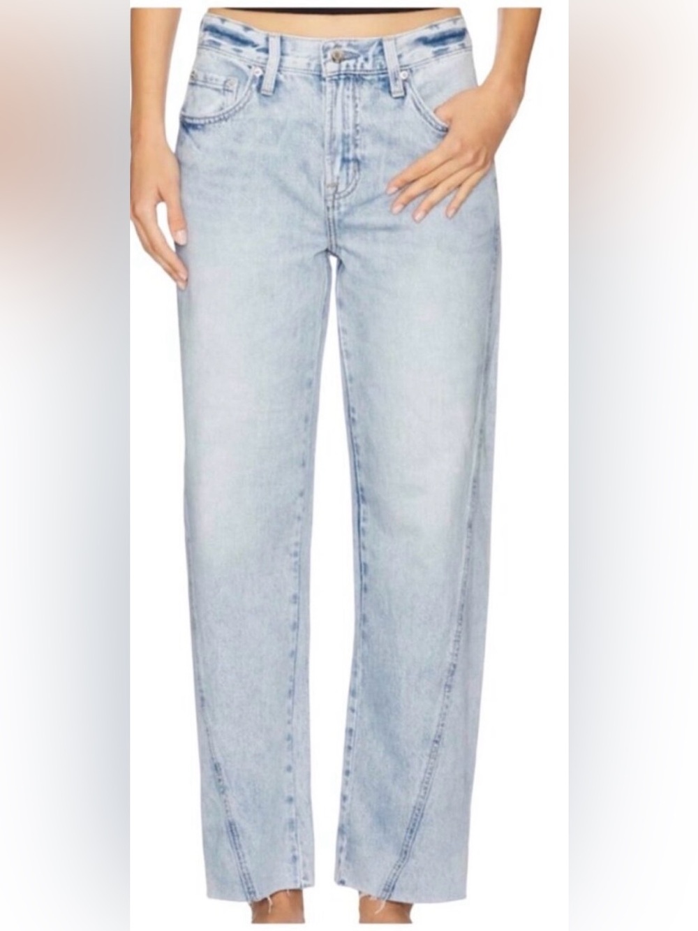 Pistola mid Wash wide Leg Jeans Womens Size 28 Cotton Blend 16270KE BRKLY